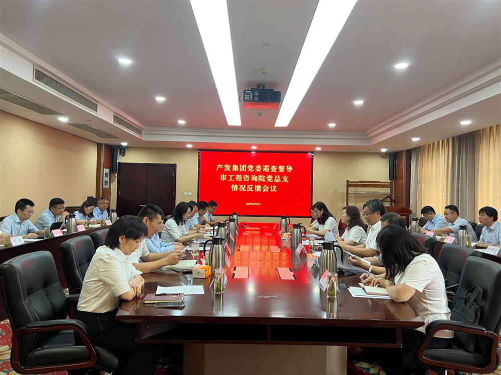 產(chǎn)發(fā)集團(tuán)黨委巡查督導(dǎo)組向市工程咨詢院黨委反饋巡查督導(dǎo)情況